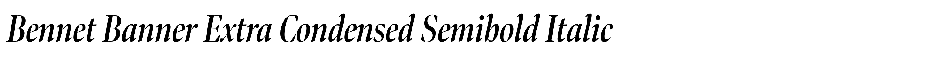 Bennet Banner Extra Condensed Semibold Italic